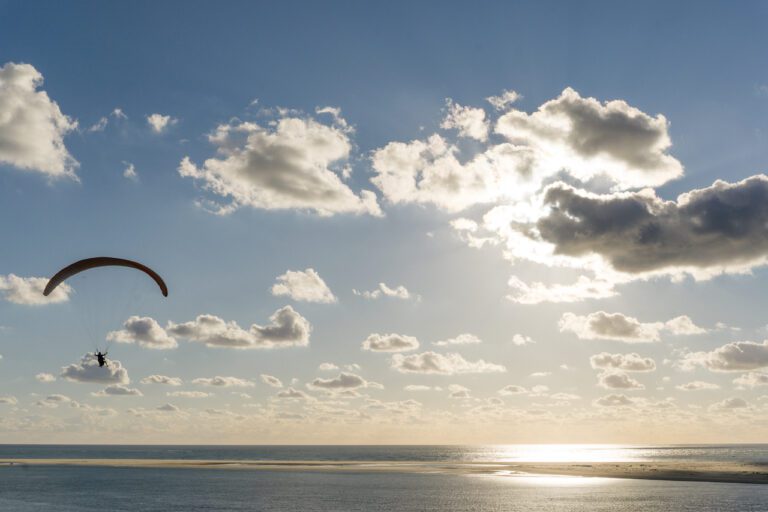 paragliding baptisms in the Pyla dune