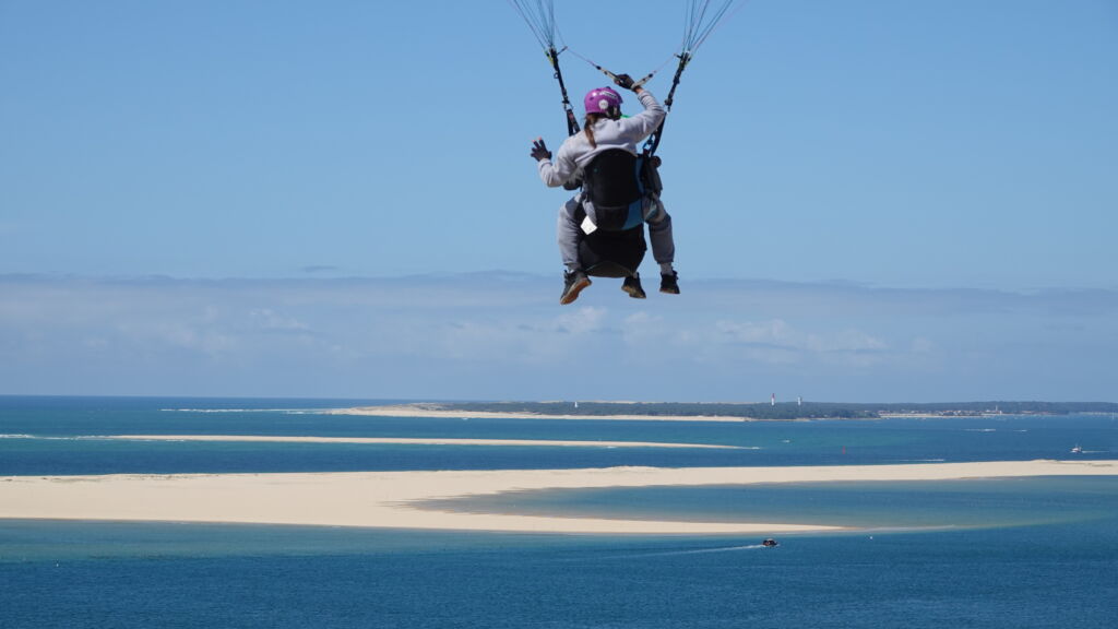 Paragliding baptism in Arcachon